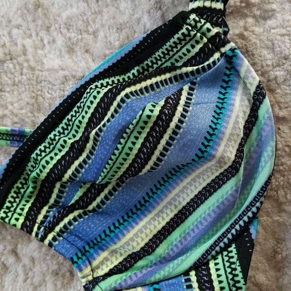 The Swimsuit Fit System Striped Underwire Bikini Top Large - Picture 2 of 11